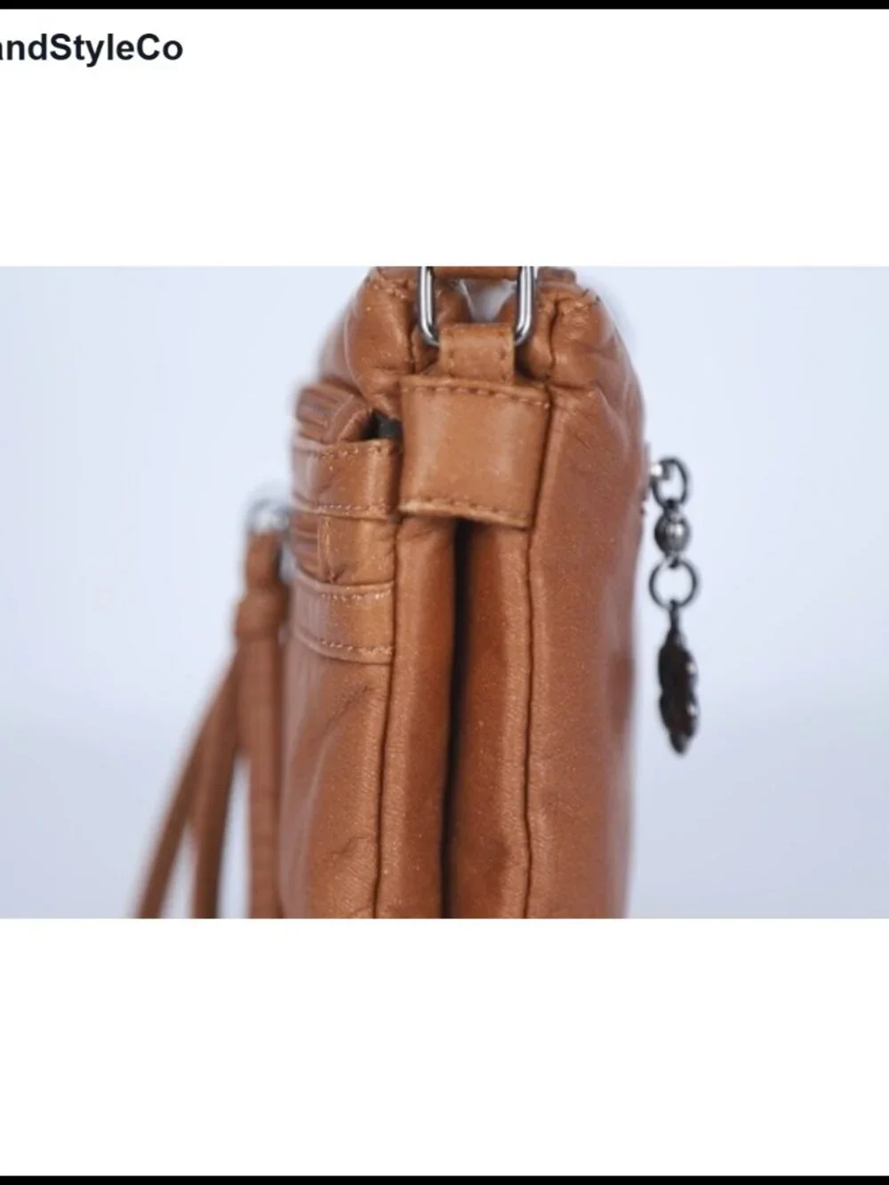 Vegan Leather Crossbody Bag for Women Triple Compartments Cell Phone Purse